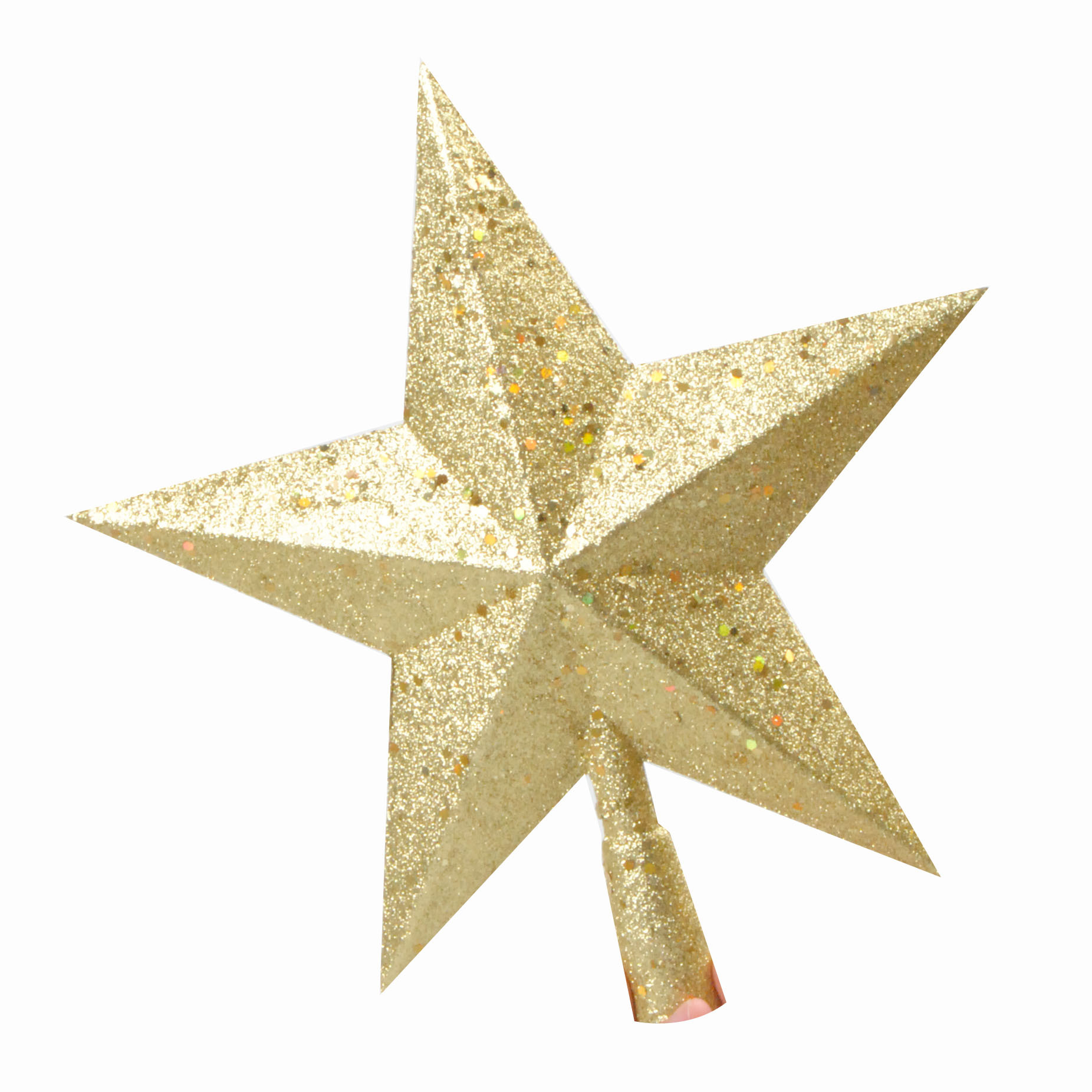 圣诞装饰用品批发 6cm白色泡沫亮片五角星 6个/包 圣诞树装饰挂件