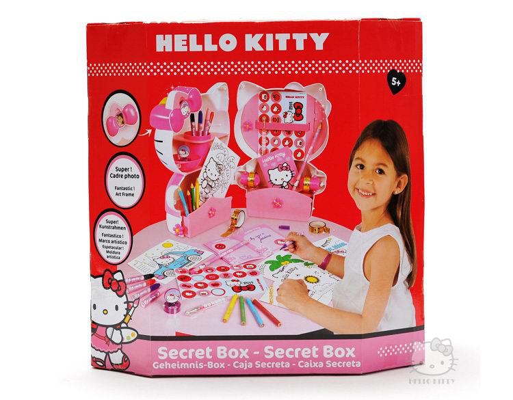 hello kitty凯蒂猫奇妙收纳盒公仔多种装饰配件儿童文具hkc011m