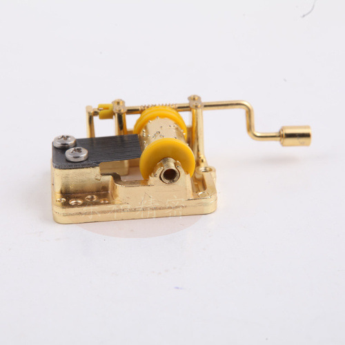 音乐盒配件手摇镀金机芯八音盒核心部件手摇音乐铃镀金机芯