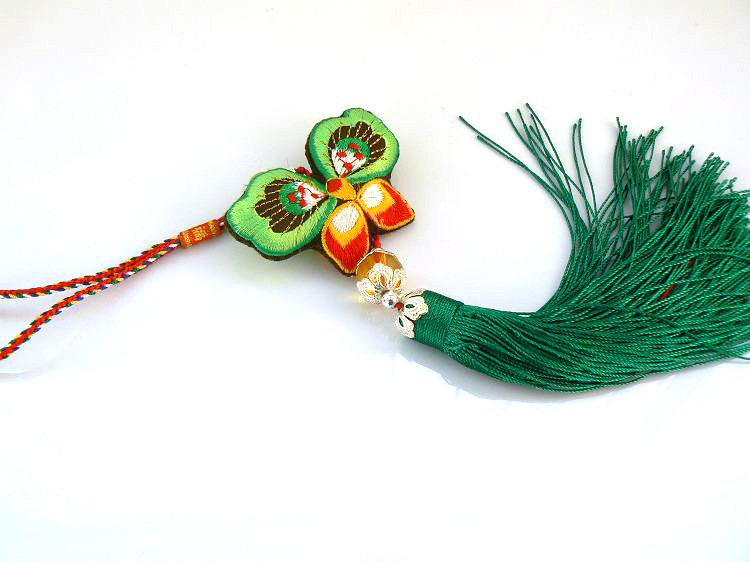 新款蝴蝶刺绣香包 蝴蝶挂件刺绣香囊香包挂件 出国礼品 送老外礼