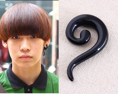 欧美 个性潮男问号耳廓  耳洞扩大器 亚克力耳扩t26