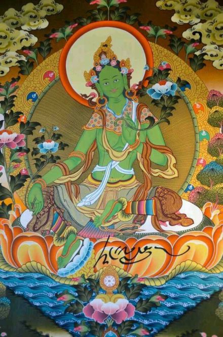 十字绣 佛像绿度母