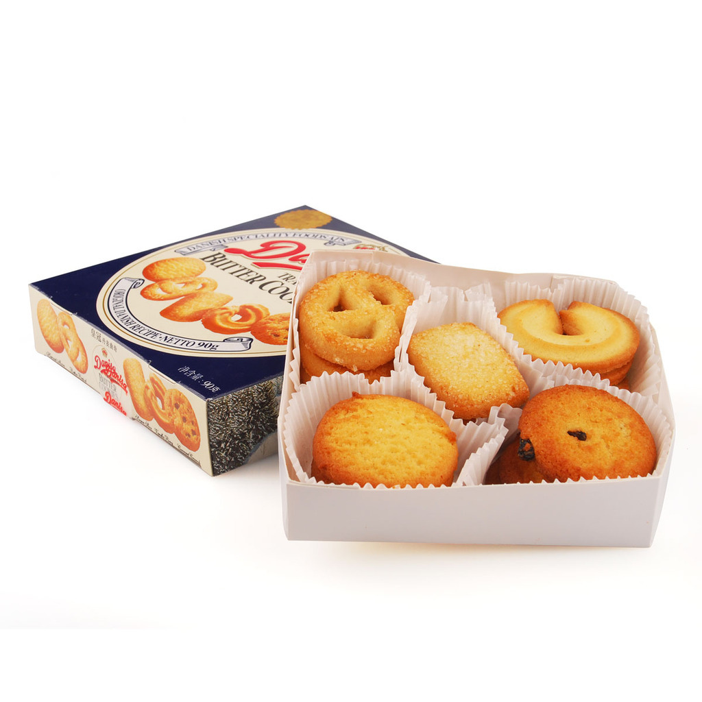 皇冠丹麦曲奇饼干90g原味/混合多口味蓝罐曲奇批发进口曲奇零食