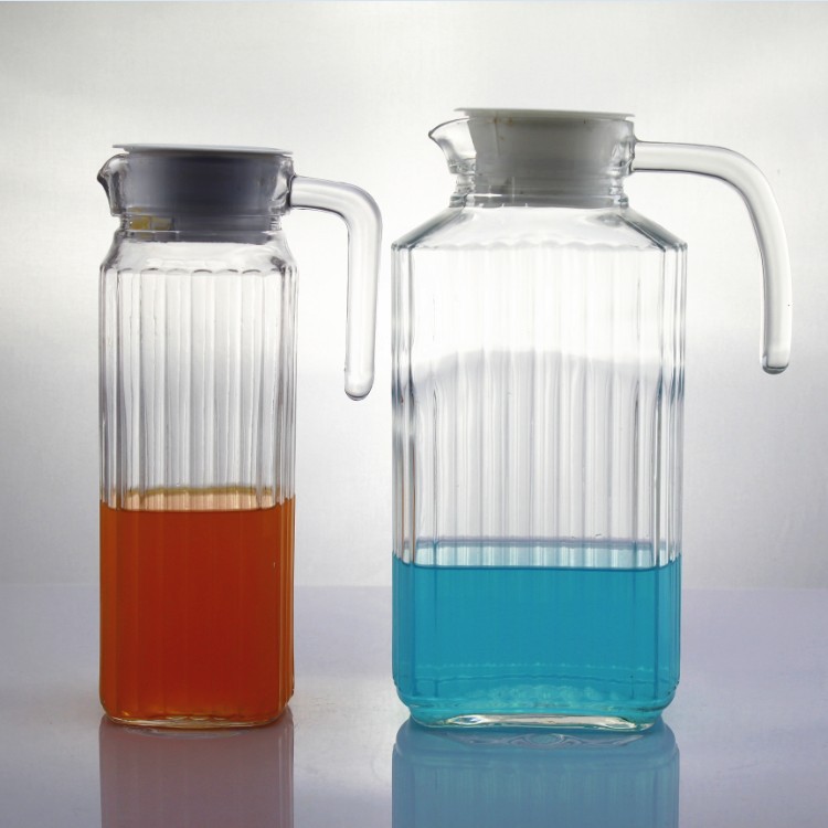 glass cold water bottle strip drinking ware household kettle kettle with lid 1l factory direct sales in stock supply