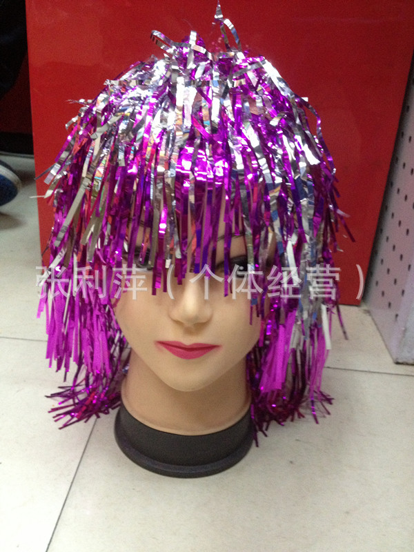 雨丝帽 玫红加银