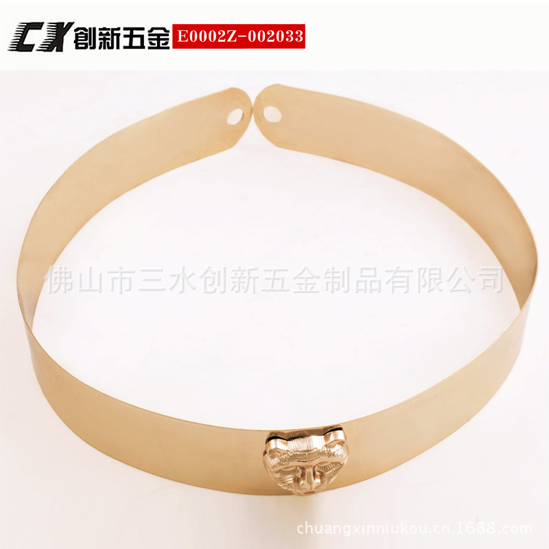 动物图案金属亮片腰带腰封