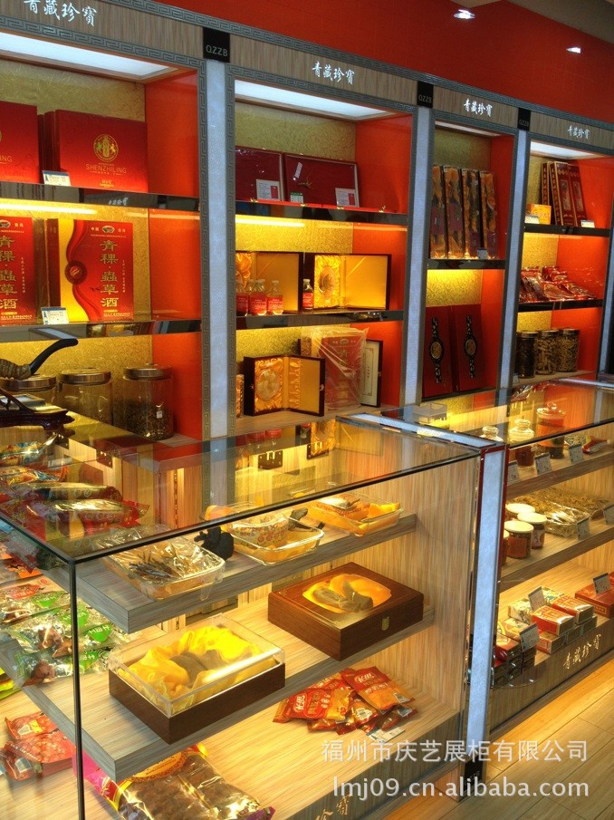 福州展柜厂直销:参茸展示柜,保健品展示柜