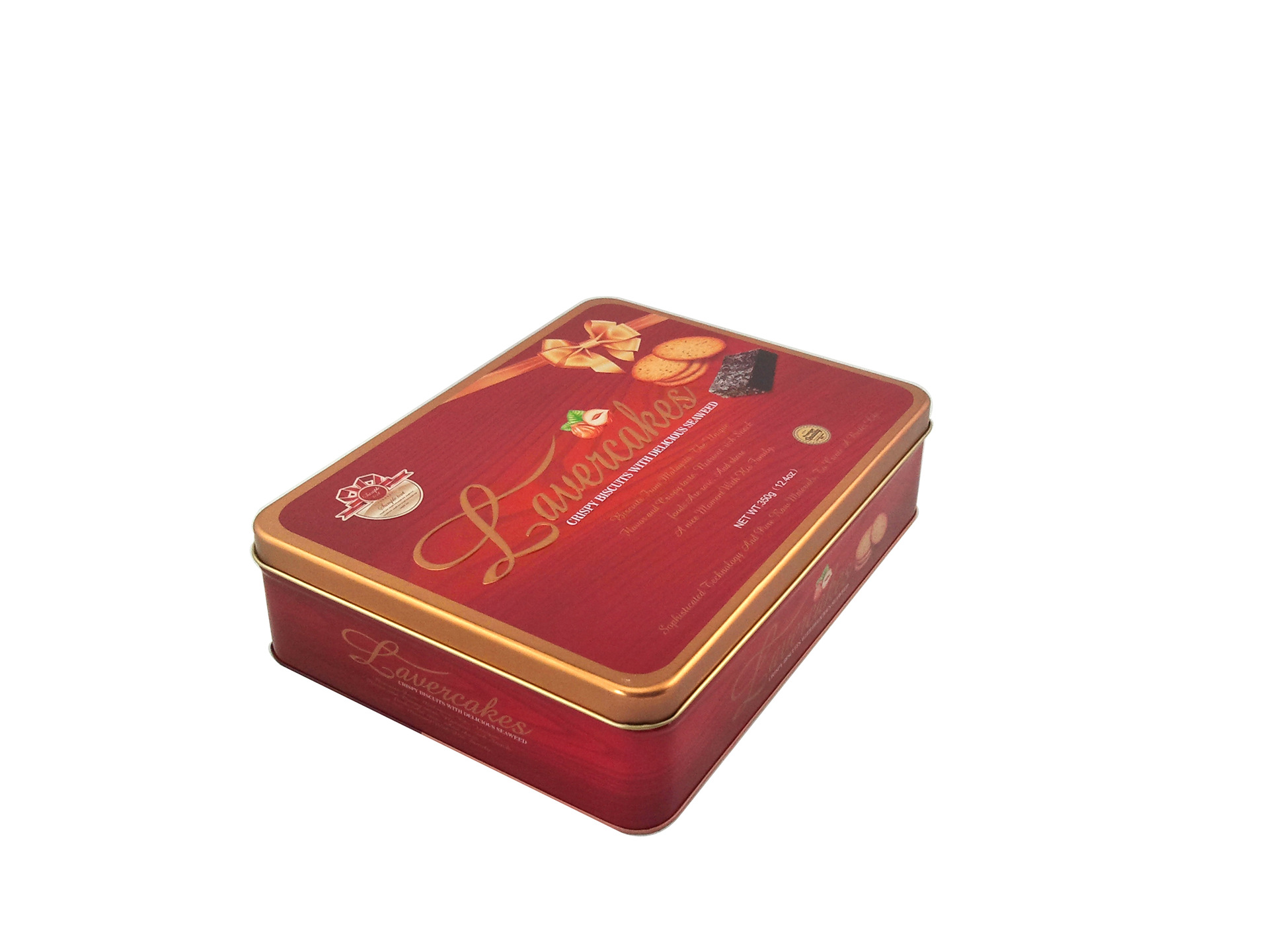 大号翻盖式食品包装铁盒 高档食品铁盒子 方形食品铁盒 定制