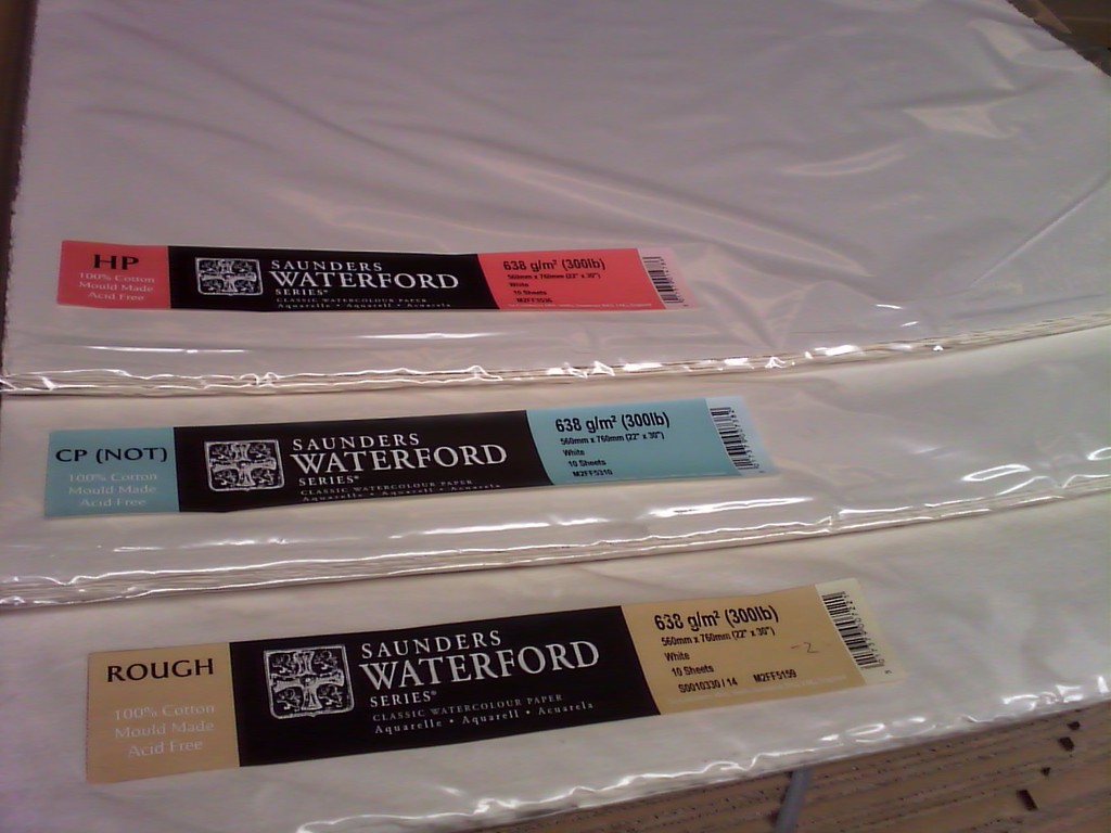 英国进口获多福水彩纸毛边638克 560*760 对开 粗/中粗/细