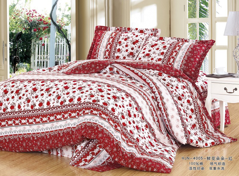 好江南 全棉特宽活性印花床单布 精品富贵绒