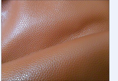 头层真皮 大黄牛皮 黄棕色荔枝纹