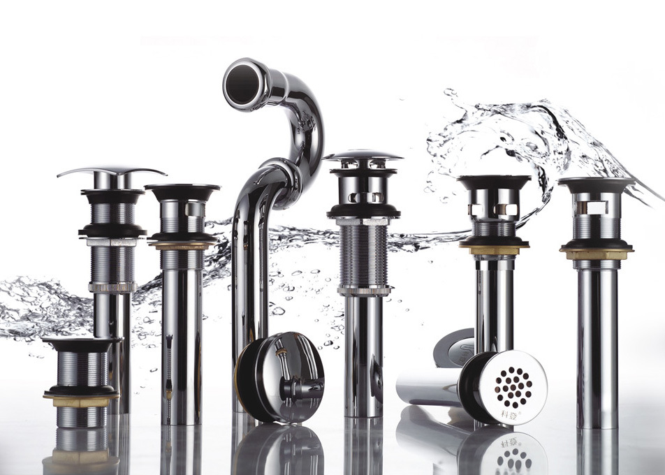 厂家直销 304不锈钢一体防爆翻板陶瓷盆下水器 一体安装下水器