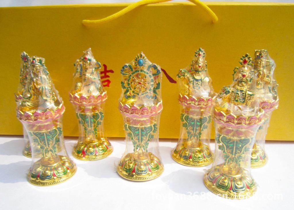 尼泊尔八吉祥摆件密宗法器藏传佛教用品佛前吉祥八宝供佛组合套装