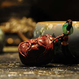 精品小叶紫檀关公手把件 红木文玩 商务收藏礼品 批发 厂家直销