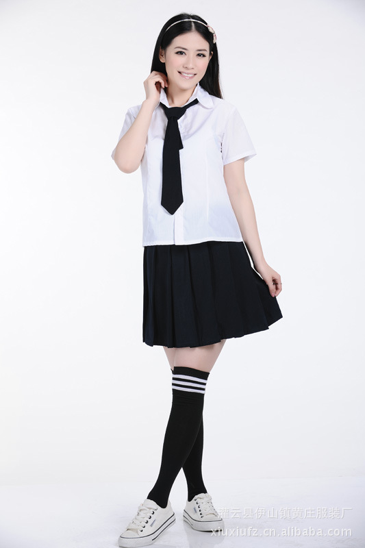 短袖日韩校服 韩版水手服 女生校服 学生制服 班服套装