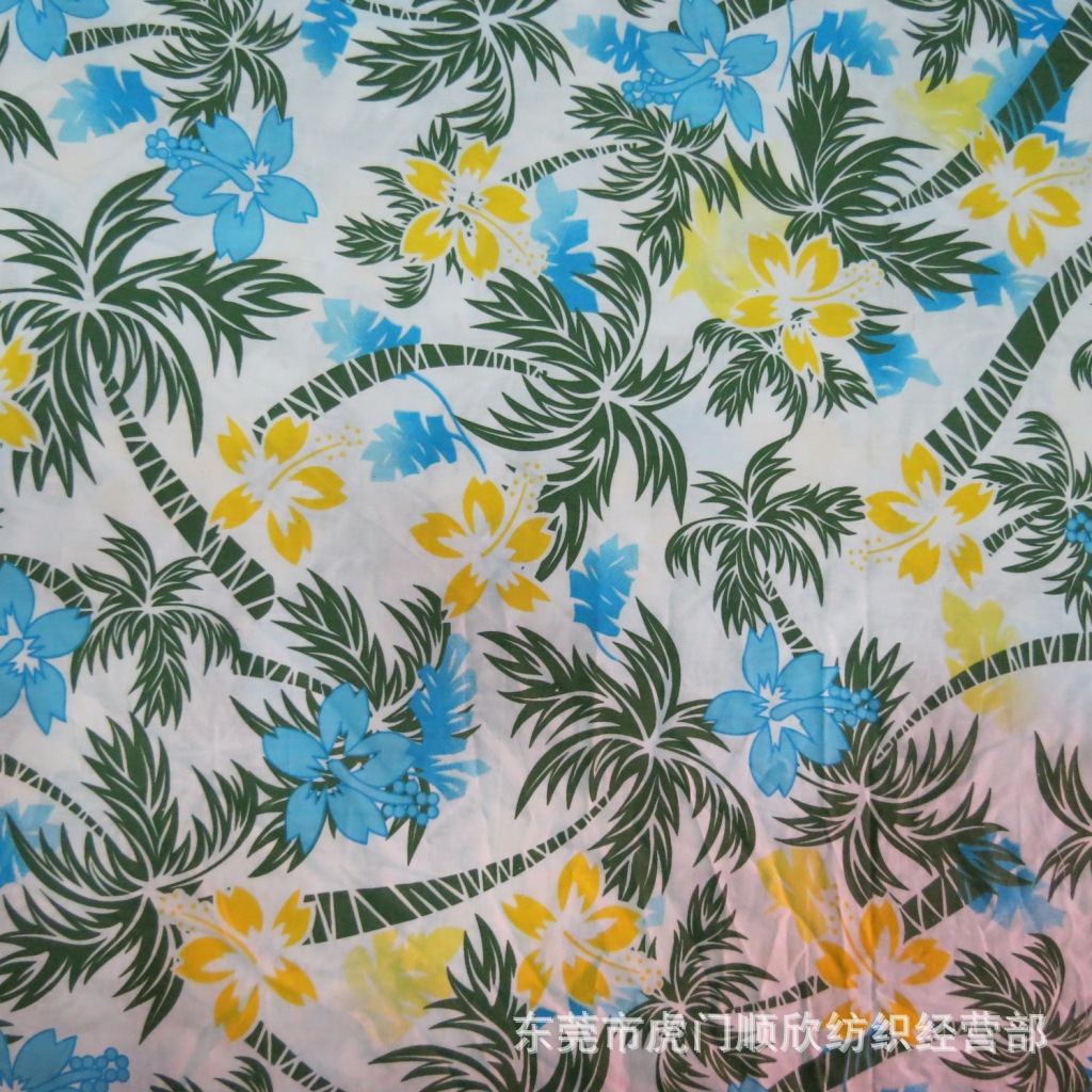 印花布 海洋沙滩布 夏威夷风格 全棉印花布 夏威夷花布 活性印花