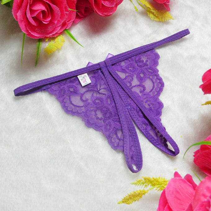 性感蕾丝花边透明开裆丁字裤 实物拍摄商品描述款式细节蕾丝内裤款式t