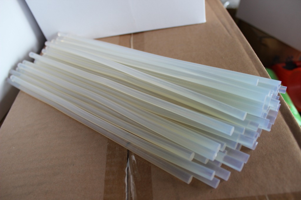 四季通用顺之缘难粘材料用300*7规格特粘性黄色透明热熔胶棒胶条