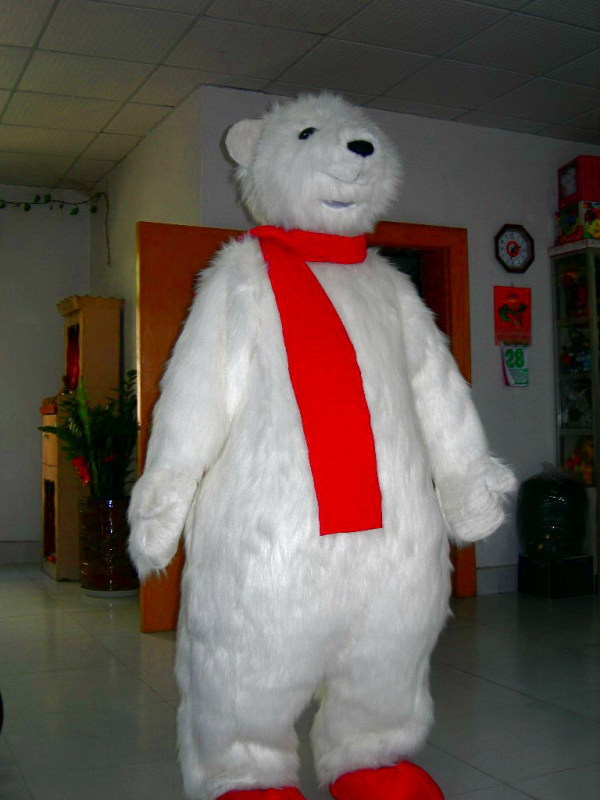 厂家卡通北极熊人偶服装定制 行走人偶服装 表演道具服 来图定制