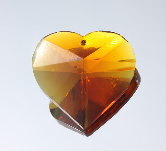 水晶吊坠挂坠爱心人造水晶挂坠