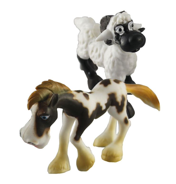 可爱卡通农场动物模型 小狗马驴猪模型 p2905/6