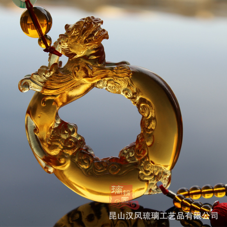 cg064 祥瑞麒麟汽车饰品 汽车挂件 琉璃车挂件-阿里巴巴