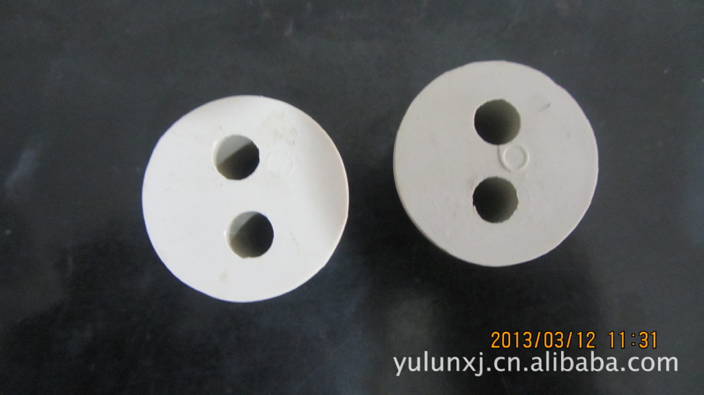 专供实验室用6#双孔胶塞 6号双孔白胶塞橡胶塞