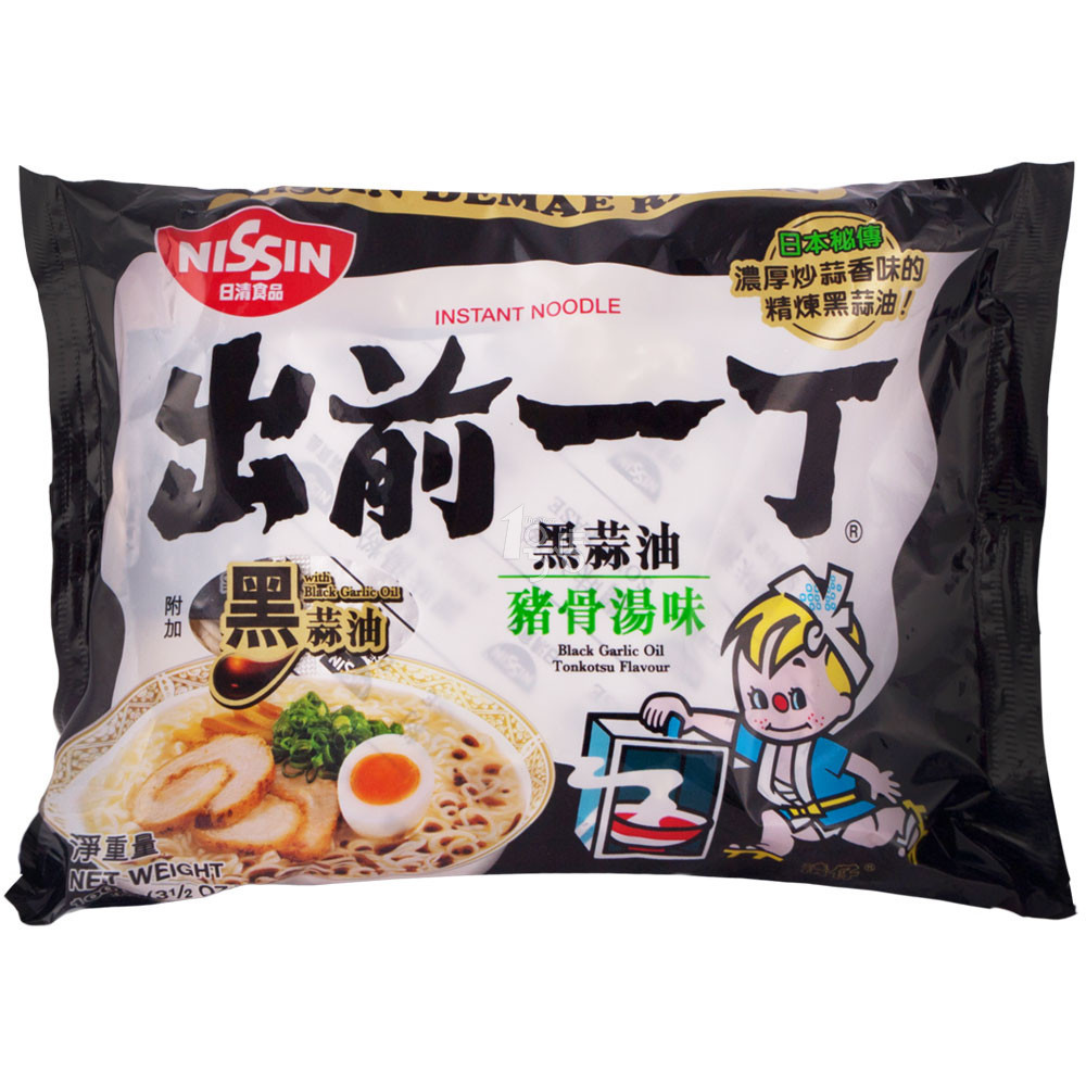 进口方便面 出前一丁黑蒜油味100g/包日清泡面 超低价促销