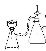 重结晶实验装置( 抽滤瓶 上口  布氏漏斗 乳胶管 四通