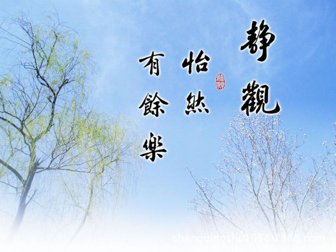 静观,怡然,有余乐