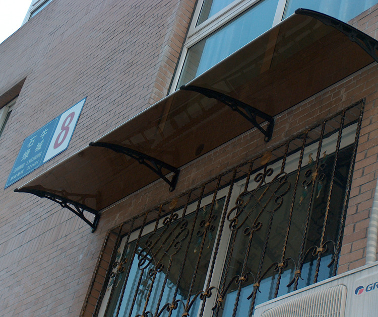 茶色pc耐力板价格 透明pc耐力板价格/茶色pc耐力板雨棚