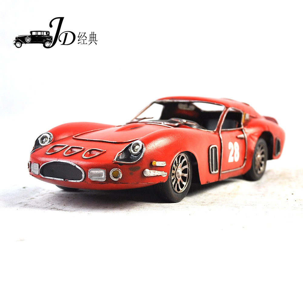 JLC856M-R手工铁艺复古跑车模型