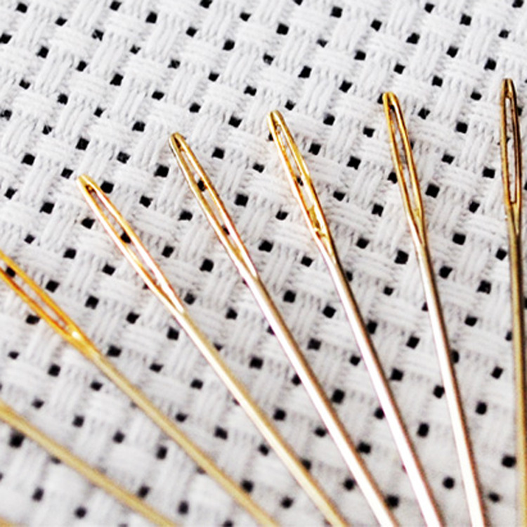 采吖十字绣配件 品质绣花针金尾钝头针24号用于中格11ct绣布