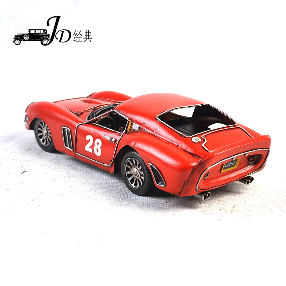 JLC856M-R手工铁艺复古跑车模型