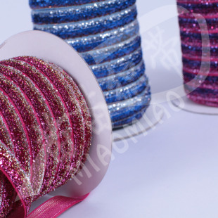 婚庆用品金色涤纶织带家纺服装1分金银葱带手捧花diy制作辅料彩带