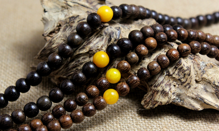 款式六 藏式金丝沉香佛珠手链手串木念珠108颗男女款水沉cx239