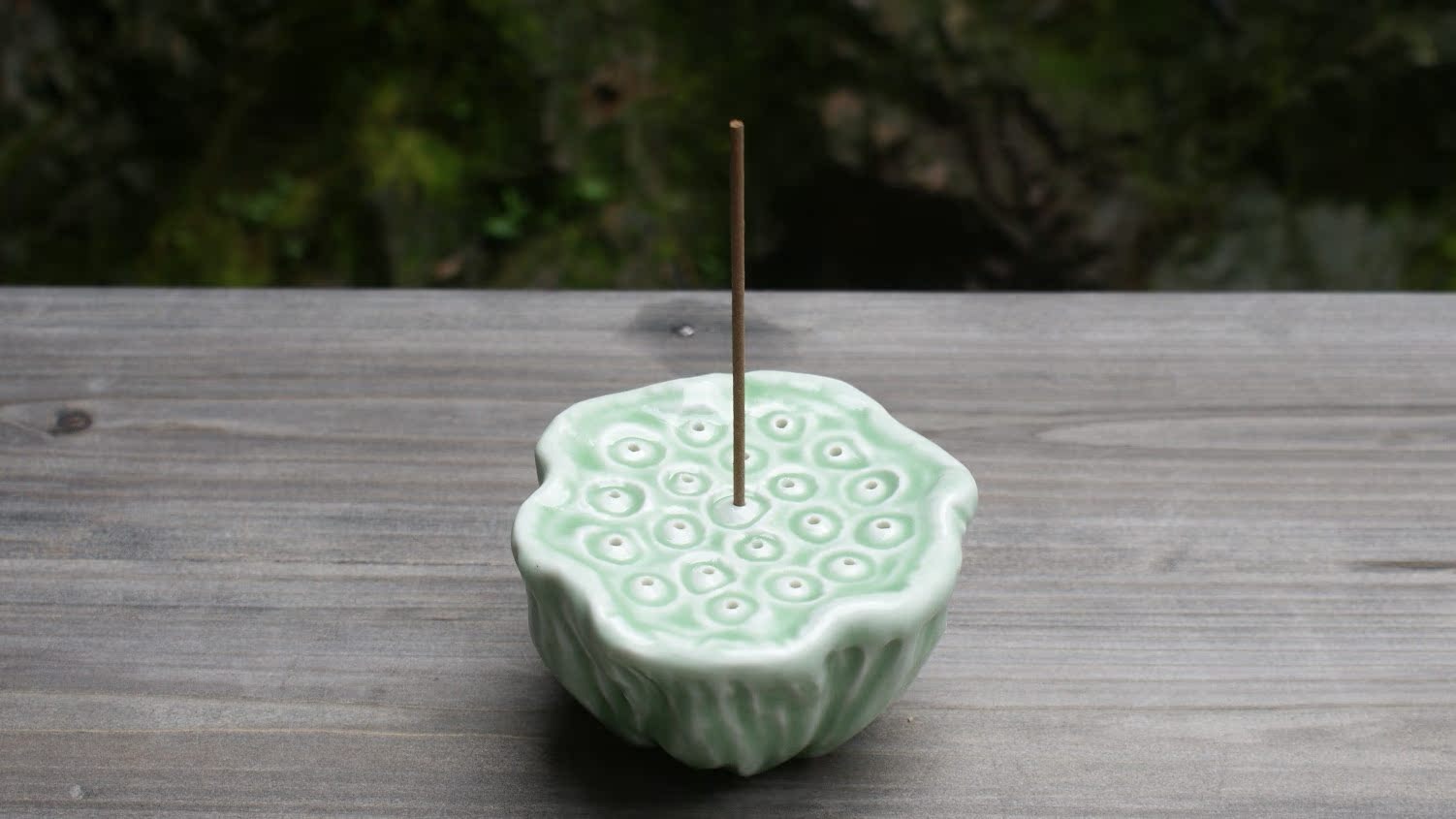 a018陶瓷 立体莲蓬线香插香座 香盘立香香炉 香道香具 家居饰