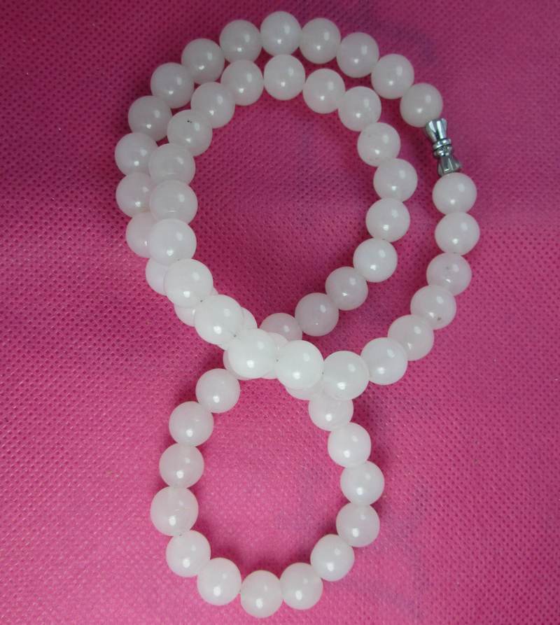 天然新疆白玉项链和田玉羊脂级白玉石项链天然玉石项链女款配证书