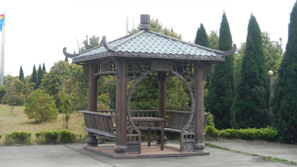 厂家防腐防裂碳化六角亭四角亭木凉亭木屋木房子