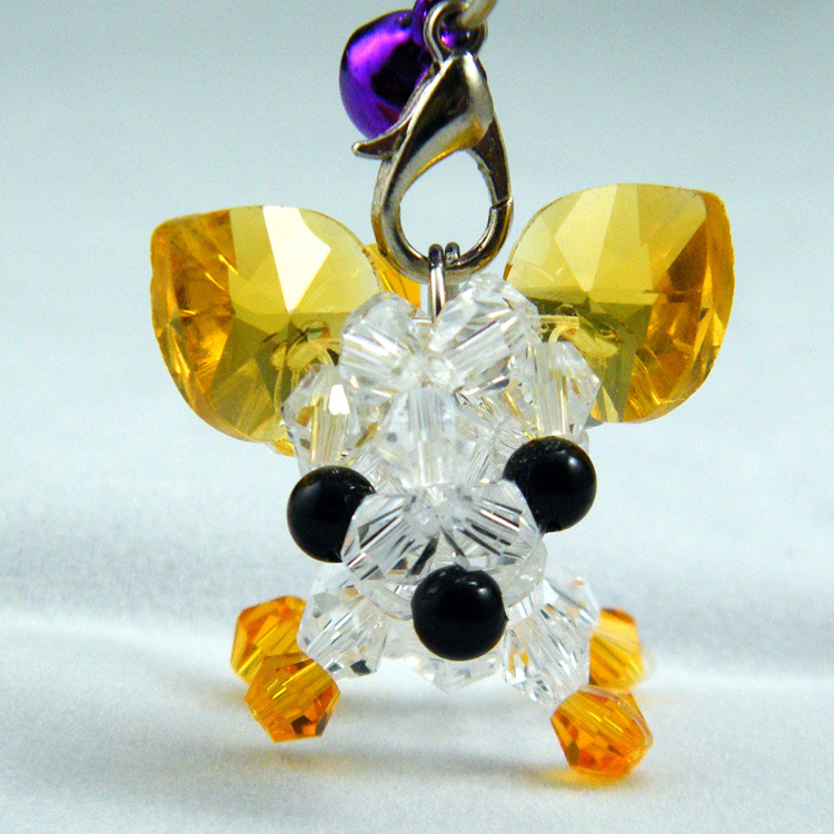 水晶串珠十二生肖游游区格子铺创意小挂件 可做赠送小礼品吉娃娃