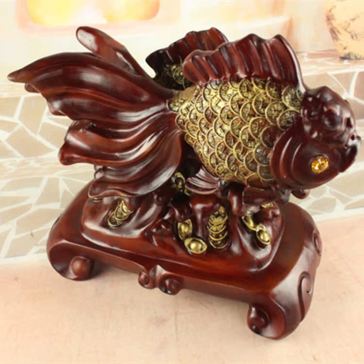 招财金鱼摆件 吉祥金玉满堂 树脂家居饰品 工艺摆设 高档商务礼品