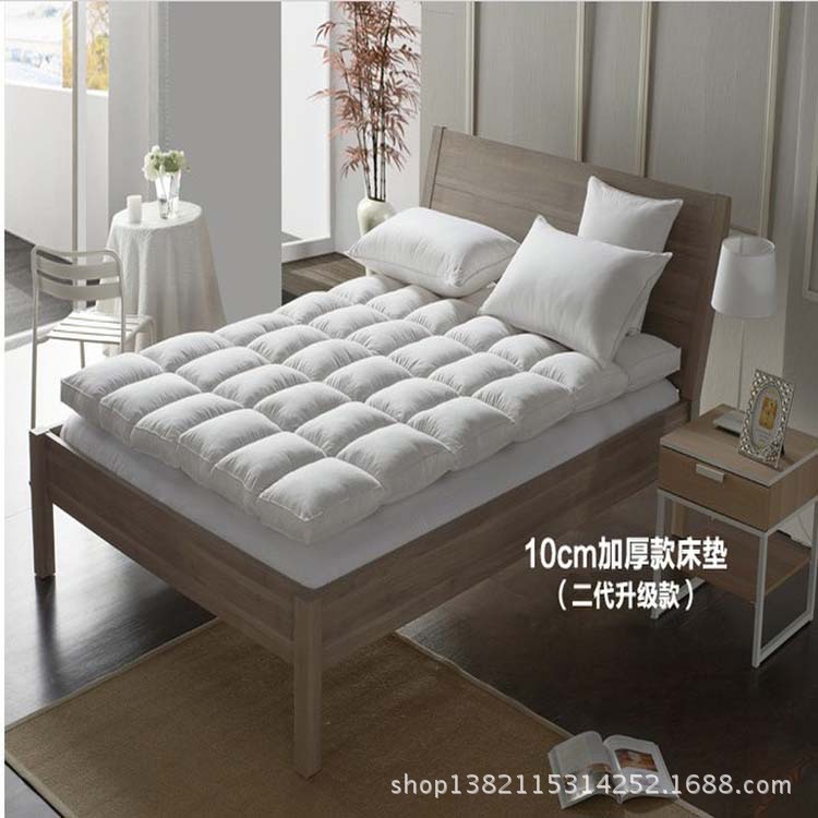 五星酒店羽绒床垫 鸭绒床垫 羽毛床护垫褥子垫被 蓬松保暖