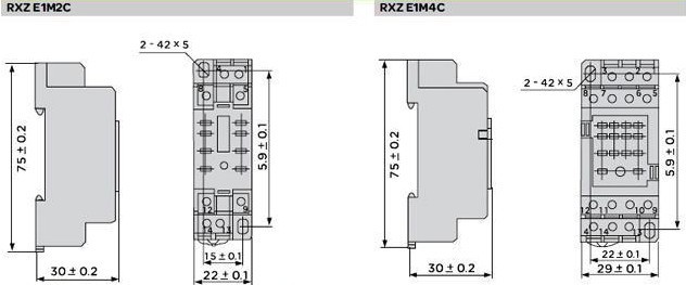 现货中间继电器底座8/11/14脚混合/分离式rxze系列施耐德正品优惠