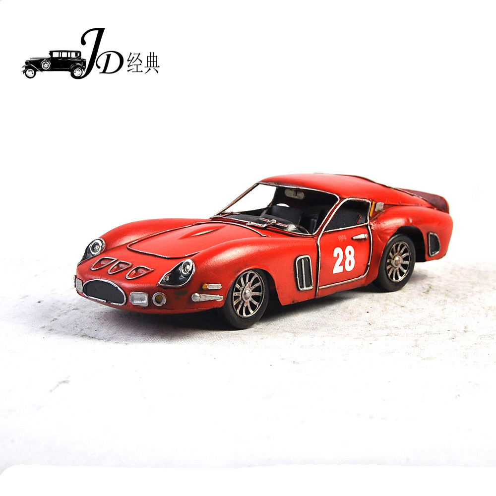 JLC856M-R手工铁艺复古跑车模型