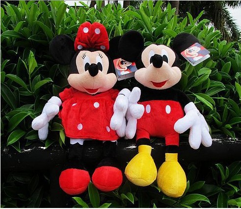 迪士尼毛绒玩具米老鼠情侣米奇米妮公仔布娃娃玩偶情人节礼物批发