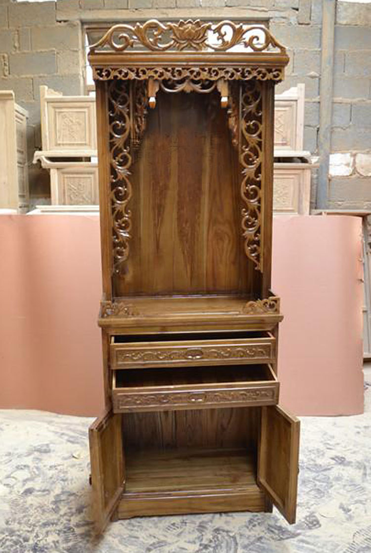 中式仿古家具 实木雕花二抽二门供桌佛龛佛台 明清古典特价