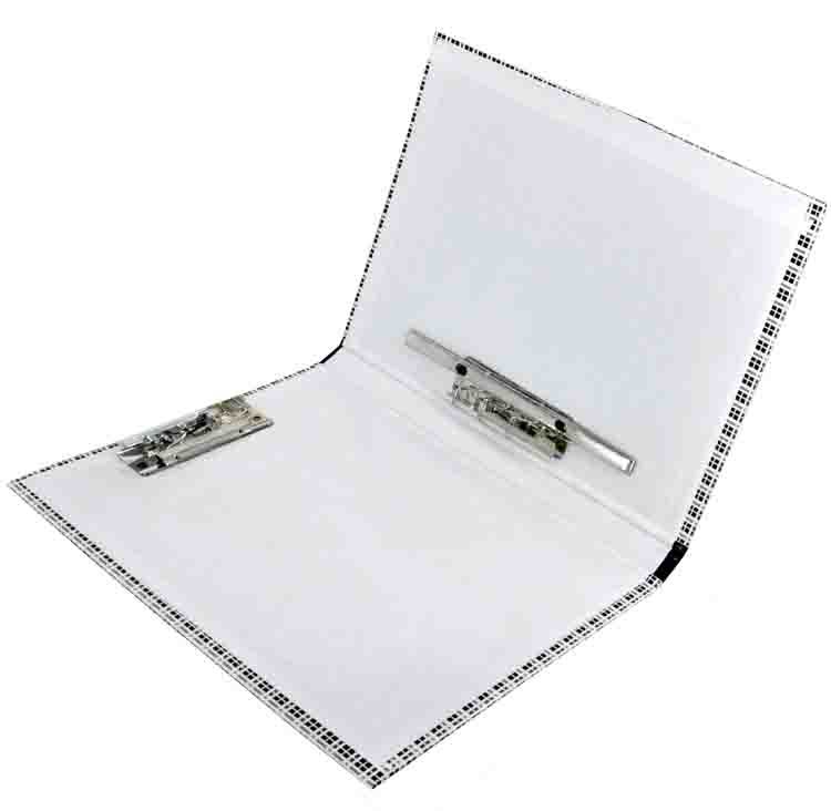 单夹纸质a4文件夹 包胶双面腹膜不锈钢单夹 长押夹 长压夹