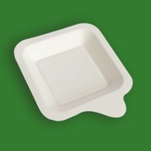 一次性小方盘正方形蛋糕底托纸浆蛋糕碟纸浆小方碟方形手持
