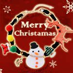 圣誕狂歡【XL0268】圣誕節禮物 可愛雪人小鹿彩球圣誕樹短項鏈