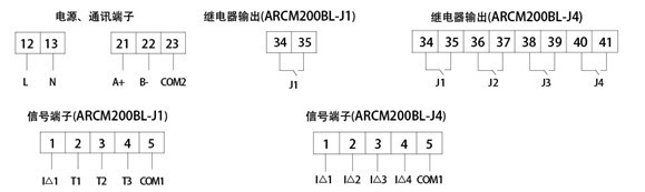 剩余电流式电气火灾主机监控装置ARCM200BL-J1建筑楼层电路专用